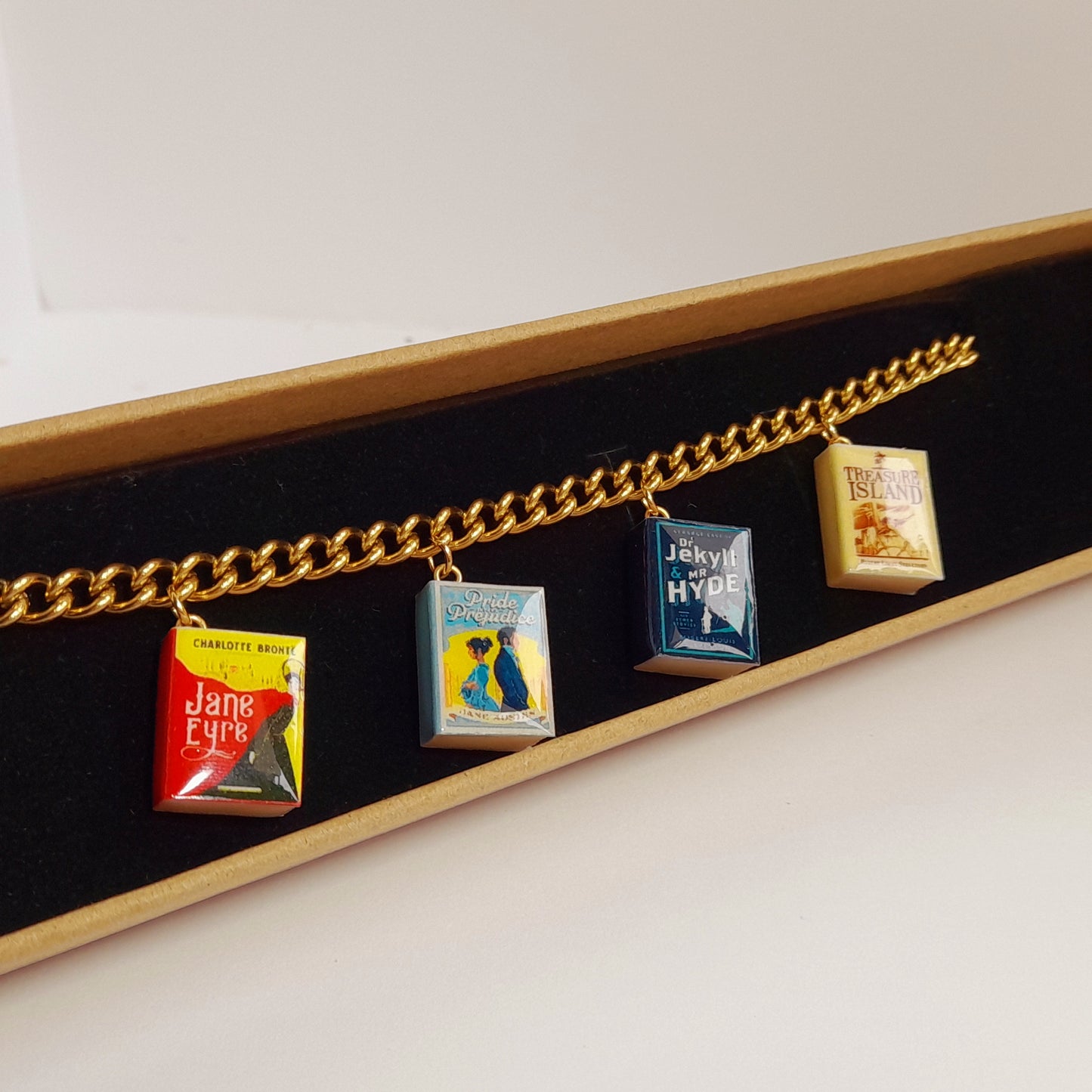 Custom Made Book Charm Bracelet