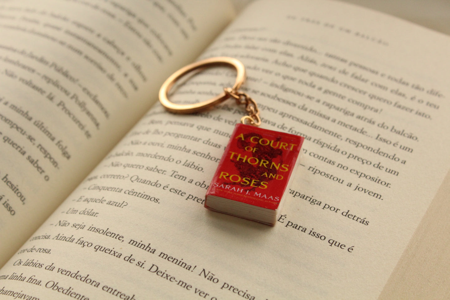 Custom made Book Keychain